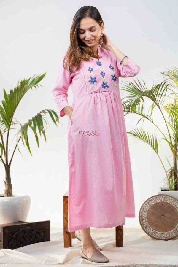 Image for Kessa Avdaf101 Maya Dobby Based A Line Dress Look