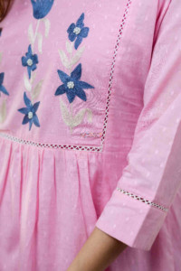 Image for Kessa Avdaf101 Maya Dobby Based A Line Dress Sleeves