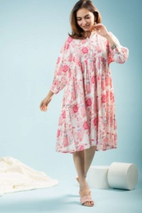 Image for Kessa Avdaf107 Alba Cotton A Line Dress Front