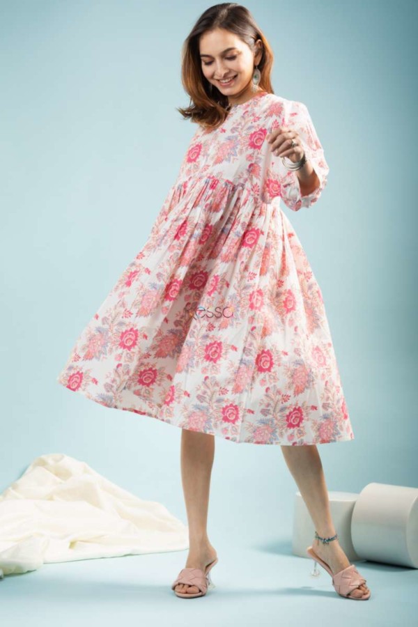 Image for Kessa Avdaf107 Alba Cotton A Line Dress Side 2