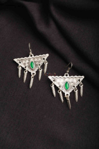 Image for Kessa Kpe173 Turkish Tribal Drop Earrings Green