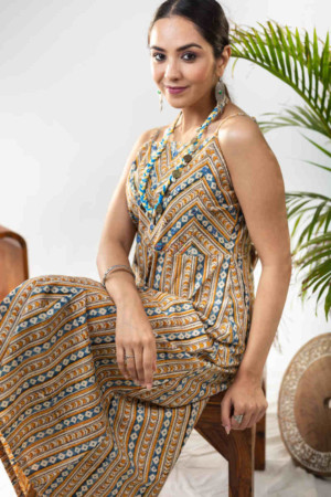 Image for Kessa Ws850 Gyana Kalamkari Strap Dress Featured