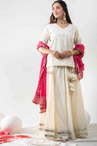 Image for Kessa Ws852 Niranjana Cotton Based Complete Skirt Set Front 1