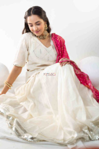Image for Kessa Ws852 Niranjana Cotton Based Complete Skirt Set Sitting