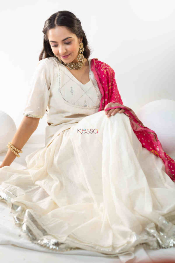 Image for Kessa Ws852 Niranjana Cotton Based Complete Skirt Set Sitting