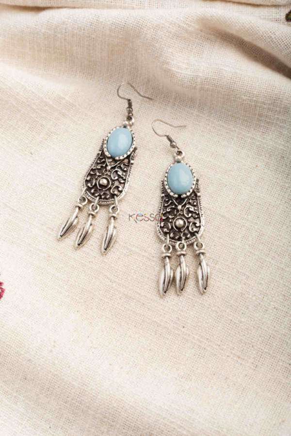 Image for Kessa Kpe243 Turkish Stone Drop Earring Blue
