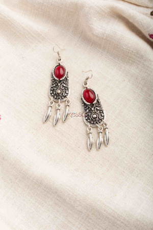 Image for Kessa Kpe243 Turkish Stone Drop Earring Red