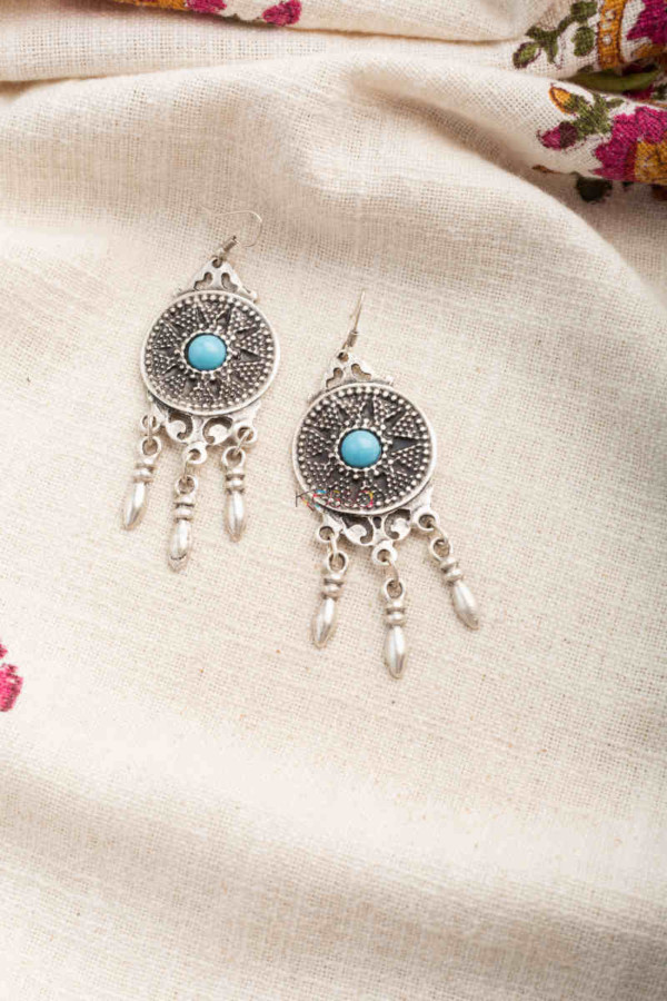Image for Kessa Kpe246 Turkish Stone Drop Earring Blue