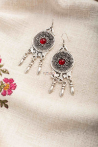Image for Kessa Kpe246 Turkish Stone Drop Earring Red