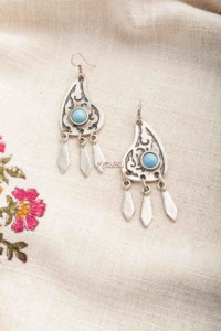 Image for Kessa Kpe249 Turkish Stone Pendant Earring Blue