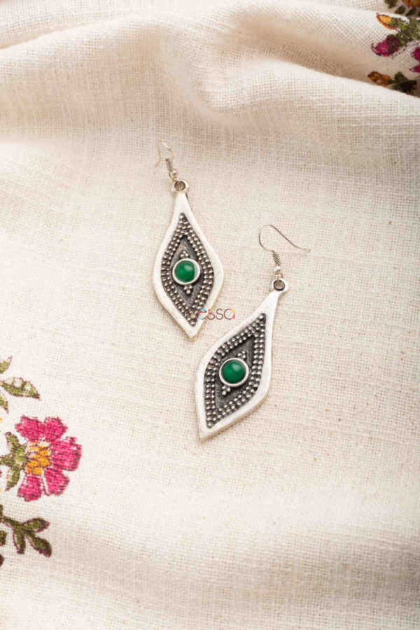 Image for Kessa Kpe250 Turkish Oval Earring Green