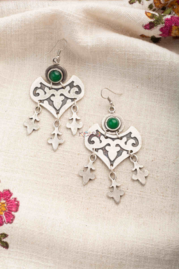 Image for Kessa Kpe267 Turkish Stone Earring Green