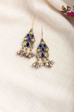 Image for Kessa Kpe291 Turkish Multi Stone Earring Blue