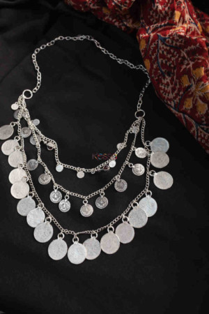 Image for Kessa Kpn138 Turkish Stone Coin Necklace Featured