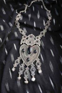 Image for Kessa Kpn140 Turkish Multi Stone Ghunghroo Necklace Black