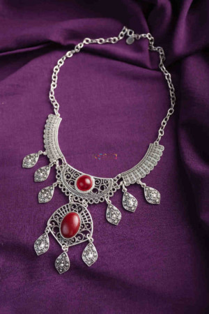 Image for Kessa Kpn151 Turkish Multi Stone Pendant Necklace Featured