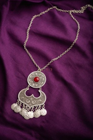 Image for Kessa Kpn155 Turkish Multi Green Stone Drop Necklace Featured