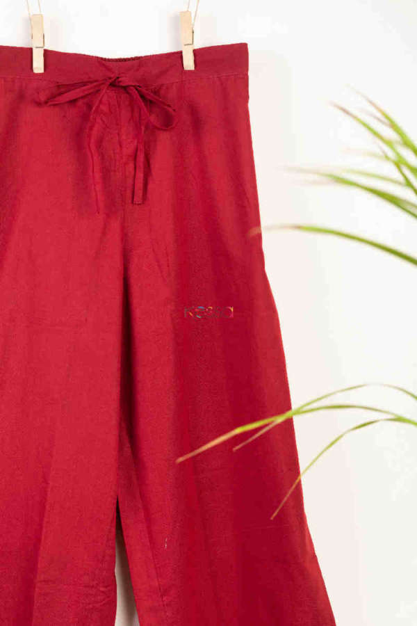 Image for Kessa Sap15 Siara Cotton Gotta Palazzo Red Look