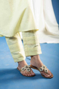 Image for Kessa Ws873 Nairti Slub Cotton Kurta With Pant Bottom