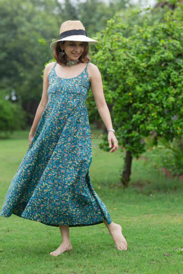 Image for Kessa Wsr299 Opal Cotton Strap Dress Front