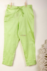 Image for Kessa Wfs01 Zaam Silk Cotton Pant Light Green Sitting