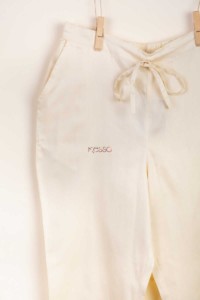 Image for Kessa Wfs01 Zaam Silk Cotton Pant  Offwhite Side