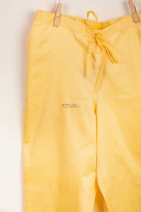 Image for Kessa Wfs01 Zaam Silk Cotton Pant  Yellow Closeup