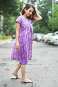 Image for Kessa Ws887 Misha Shibori A Line Dress Side