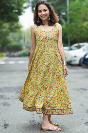 Image for Kessa Wsr315 Anika Handblock Dress Featured