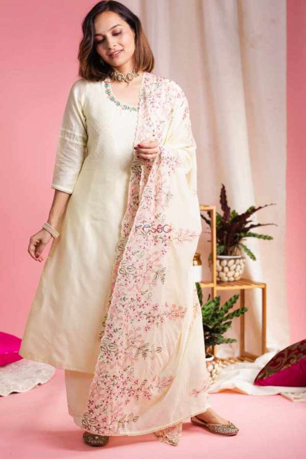 Image for Kessa Ws866 Kalinda Chanderi Silk Complete Set Front