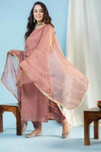 Image for Kessa Ws920 Agrata Muslin Silk Complete Dhoti Set Side New
