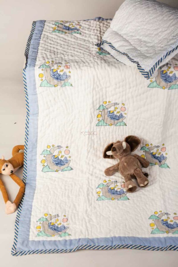 Image for Kaq233 Gautami Blockprint Mulmul Baby Quilt Featured
