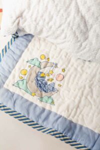 Image for Kaq233 Gautami Blockprint Mulmul Baby Quilt Side