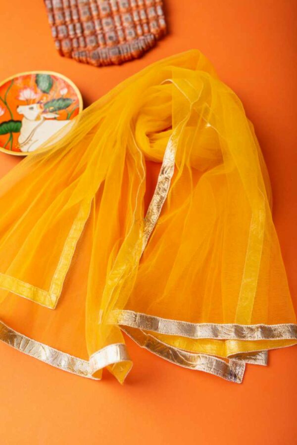Image for Kessa Mbe34 Akriti Girl Cotton Skirt With Top And Dupatta Set Closeup 2