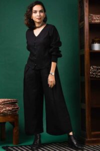 Image for Kessa Avdaf202 Lalita Cotton Linen Top Pant Set Front