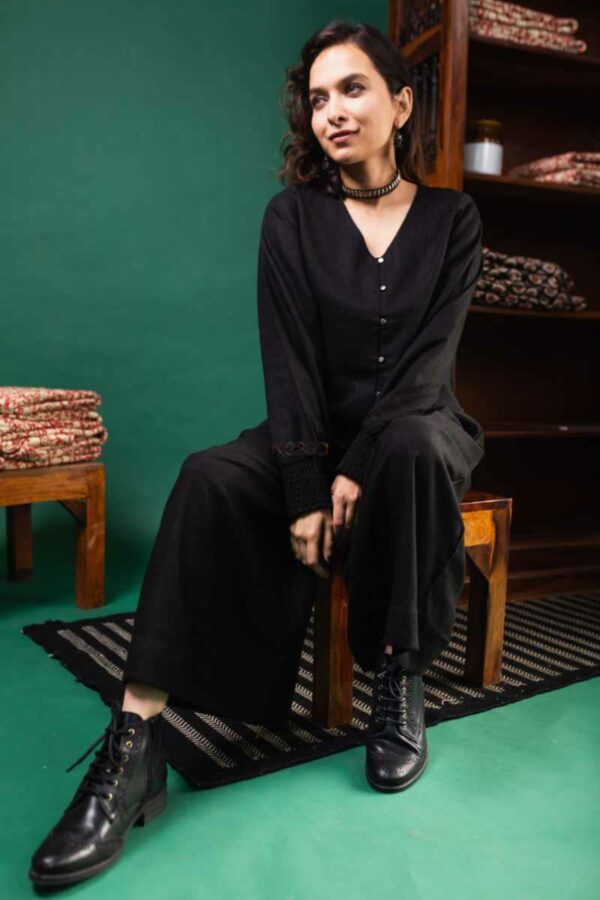 Image for Kessa Avdaf202 Lalita Cotton Linen Top Pant Set Sitting