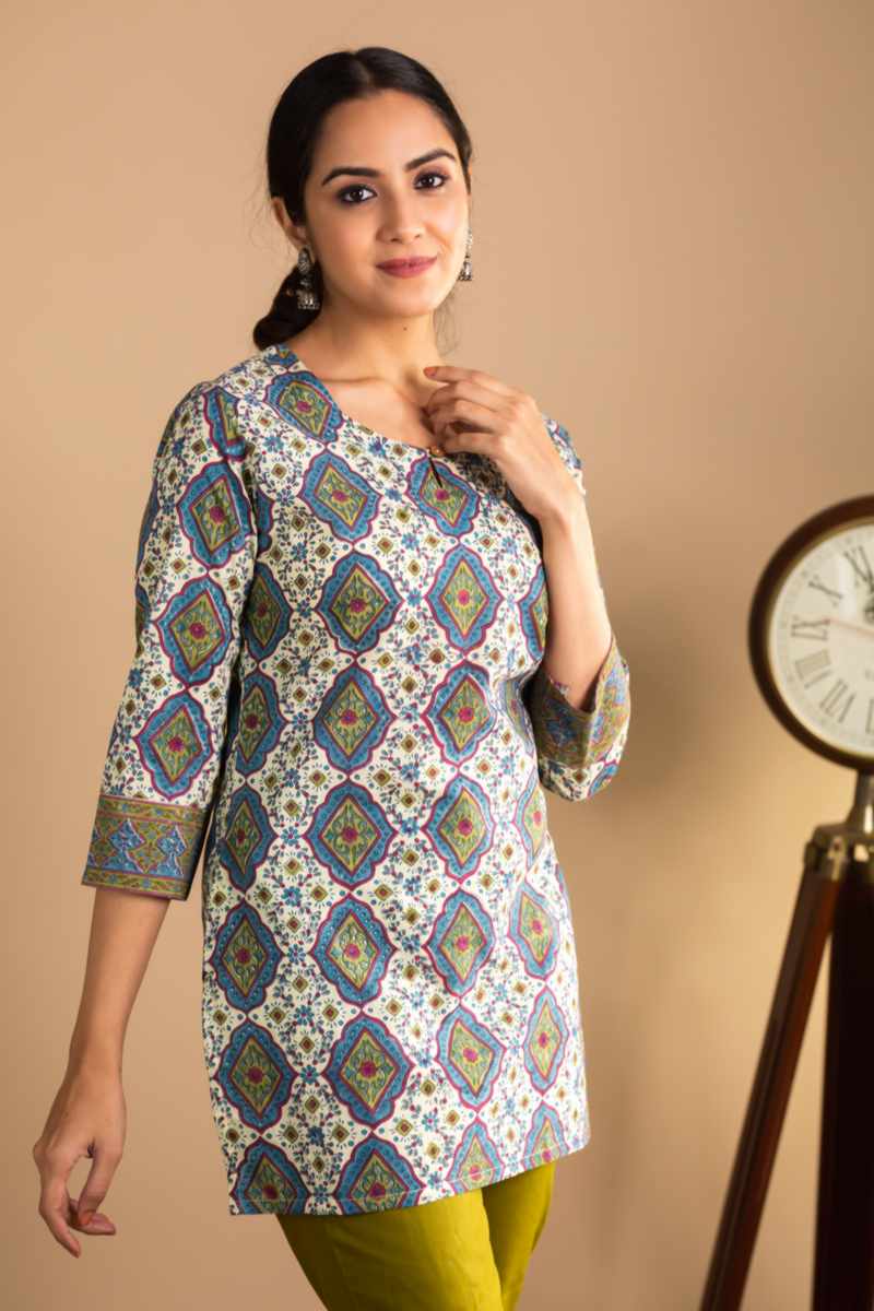 Buy Gorgeous WS703 Mahjabeen Short Top With Embroidered Details Online ...