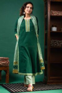 Image for Kessa Wsr356 Pakeezah Cotton Complete Suit Set Front