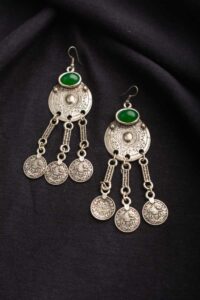 Image for Kessa Kpe07 Turkish Circular Tribal Boho Earrings Side