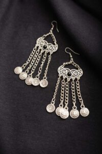 Image for Kessa Kpe111 Turkish Tribal Boho Chain Earrings Featured