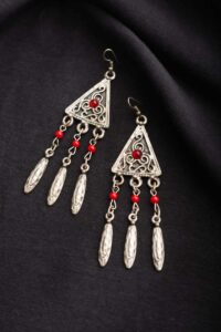 Image for Kessa Kpe112 Turkish Tribal Boho Earrings Front