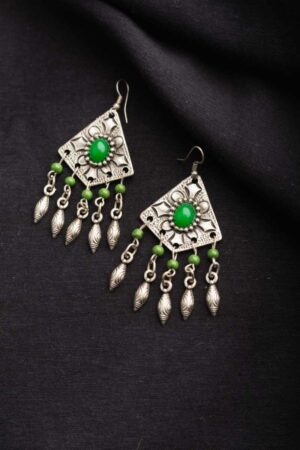 Image for Kessa Kpe116 Turkish Rectangle Tribal Boho Earrings Featured