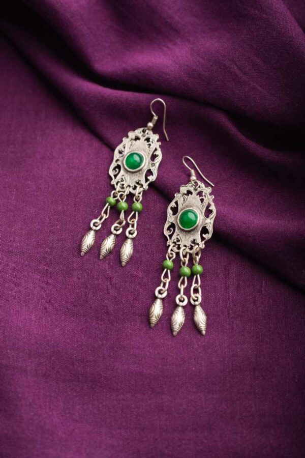 Image for Kessa Kpe122 Turkish Multi Stone Tribal Boho Earrings Featured