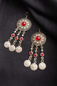 Image for Kessa Kpe27 Turkish Circular Tribal Boho Coin Earrings Featured