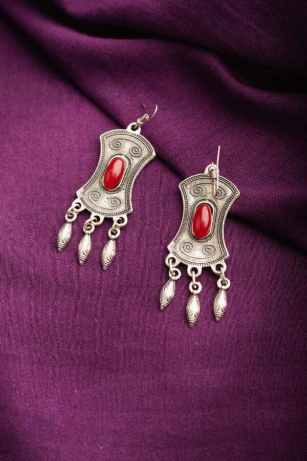 Image for Kessa Kpe28 Turkish Tribal Boho Earrings Side