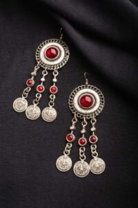 Image for Kessa Kpe30 Turkish Circular Coin Earrings Front
