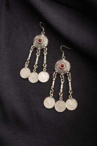 Image for Kessa Kpe36 Turkish Circular Coin Earrings Front
