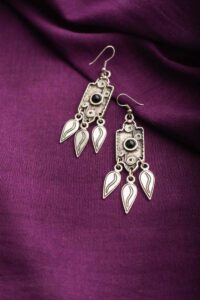 Image for Kessa Kpe51 Turkish Rectangle Tribal Earrings Featured