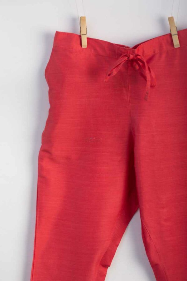 Image for Kessa Ws207p Cotton Silk Pants With Pocket D Peach Closeup New