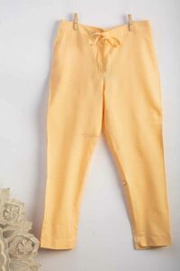 Image for Kessa Ws207p Cotton Silk Pants With Pocket Golden Sand Closeup 2 New